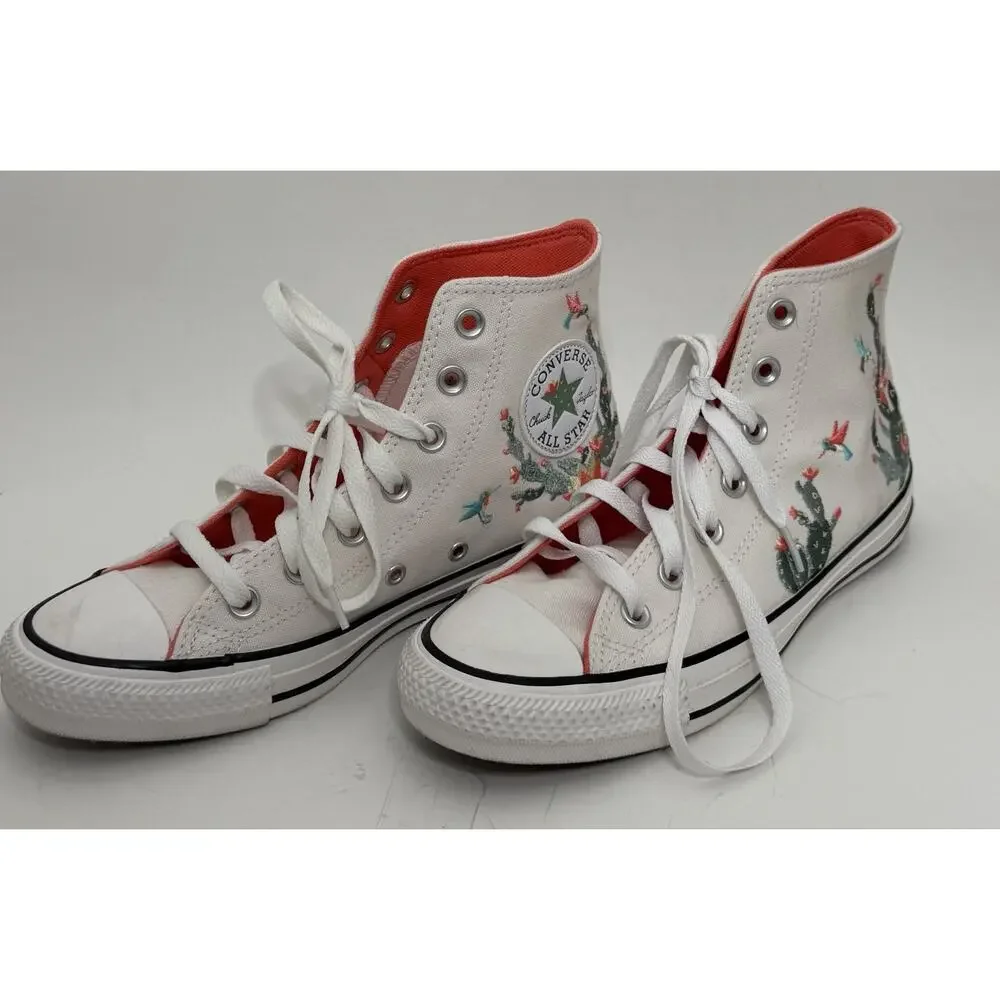 Converse Chuck Taylor All Star High Top Canvas Shoes Cactus Bird Sz 7 - Picture 5 of 7
